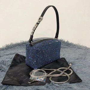 Alexander Wang Rhinestone Shoulder Bag Blue